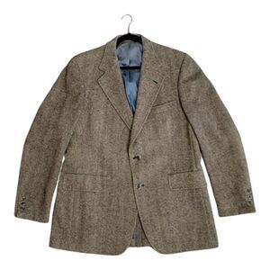 Hart Schaffner Marx Vintage Union Made 100% Wool Professor Tweed Blazer Size 42R